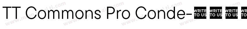 TT Commons Pro Conde字体转换